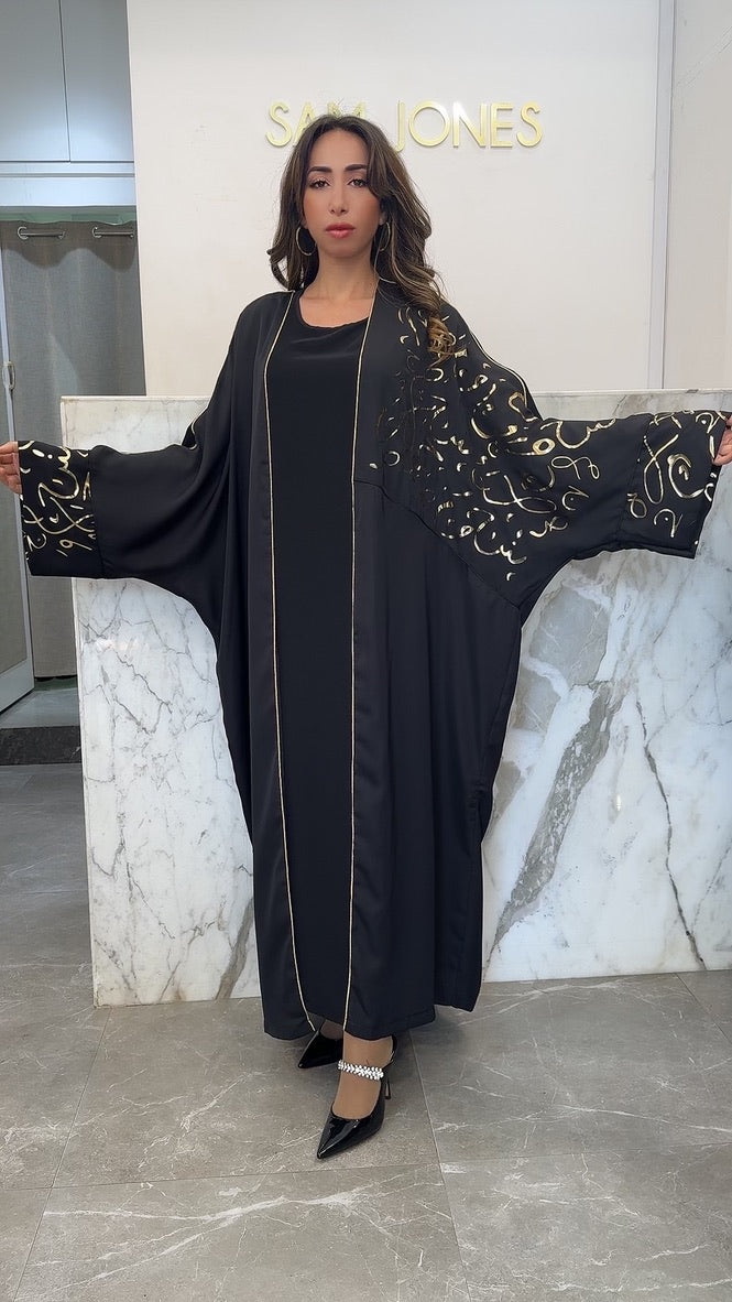kimono écriture doré