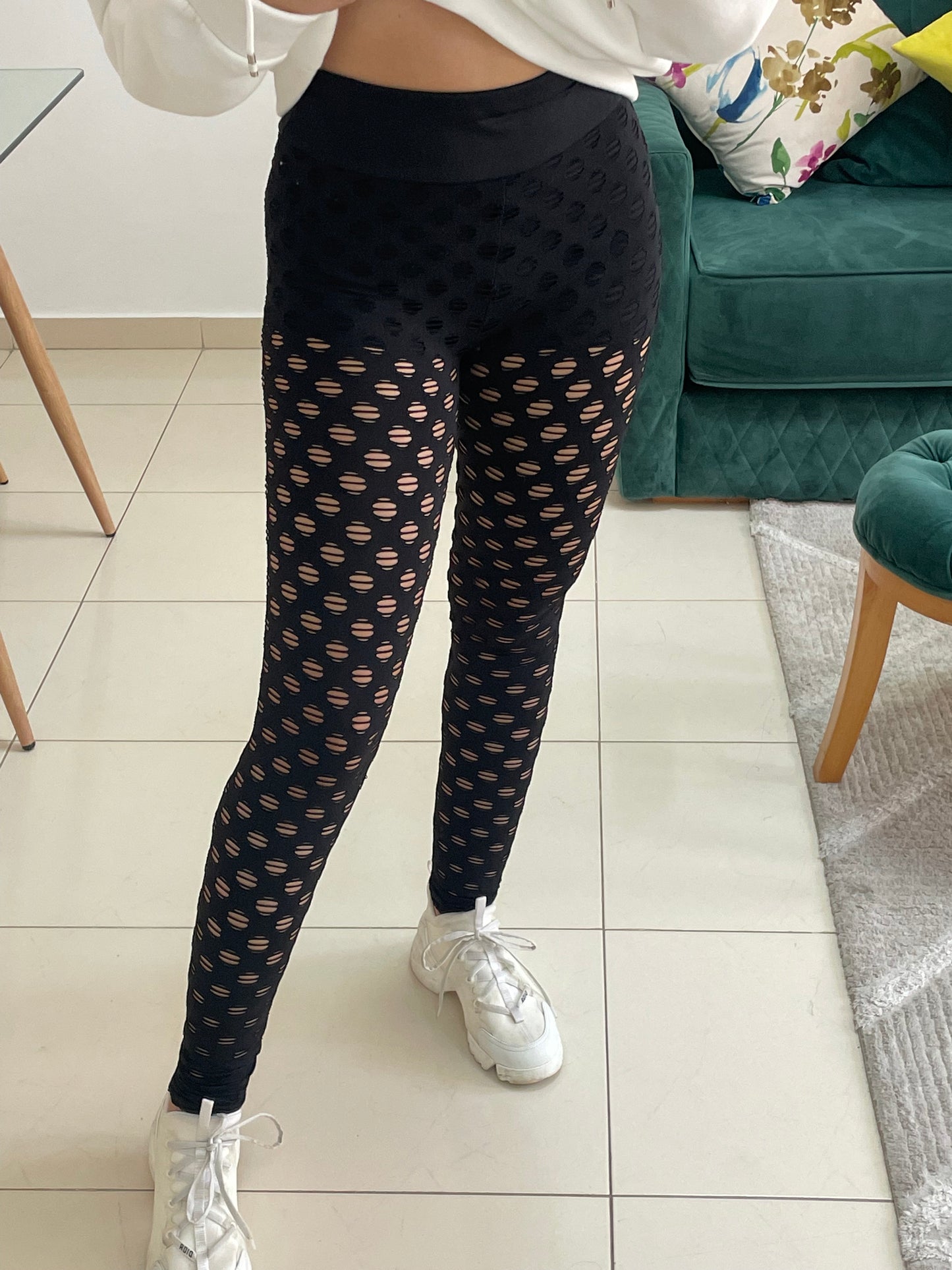 legging à mille trous kaki