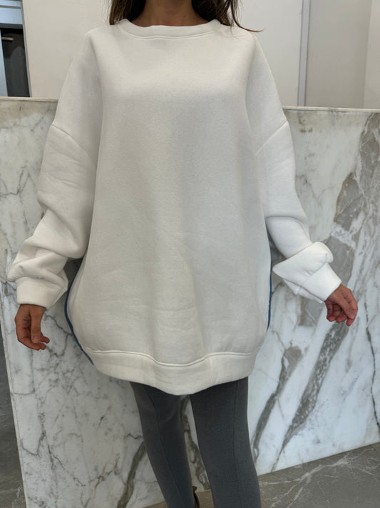 Sweat jean dechiré dos