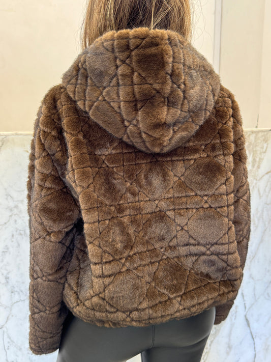 fourrure style DIOR capuche