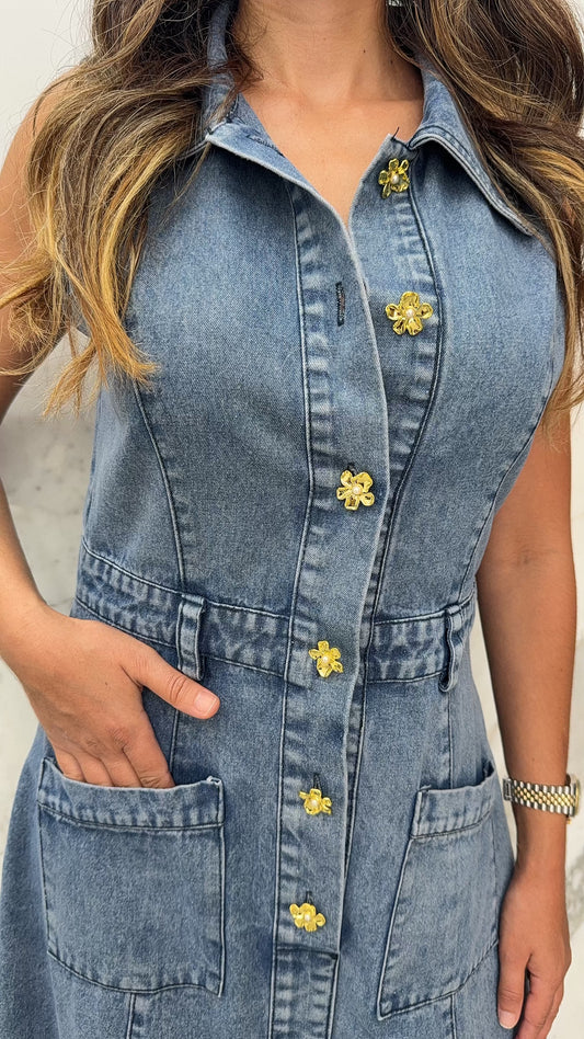 robe jean son manche