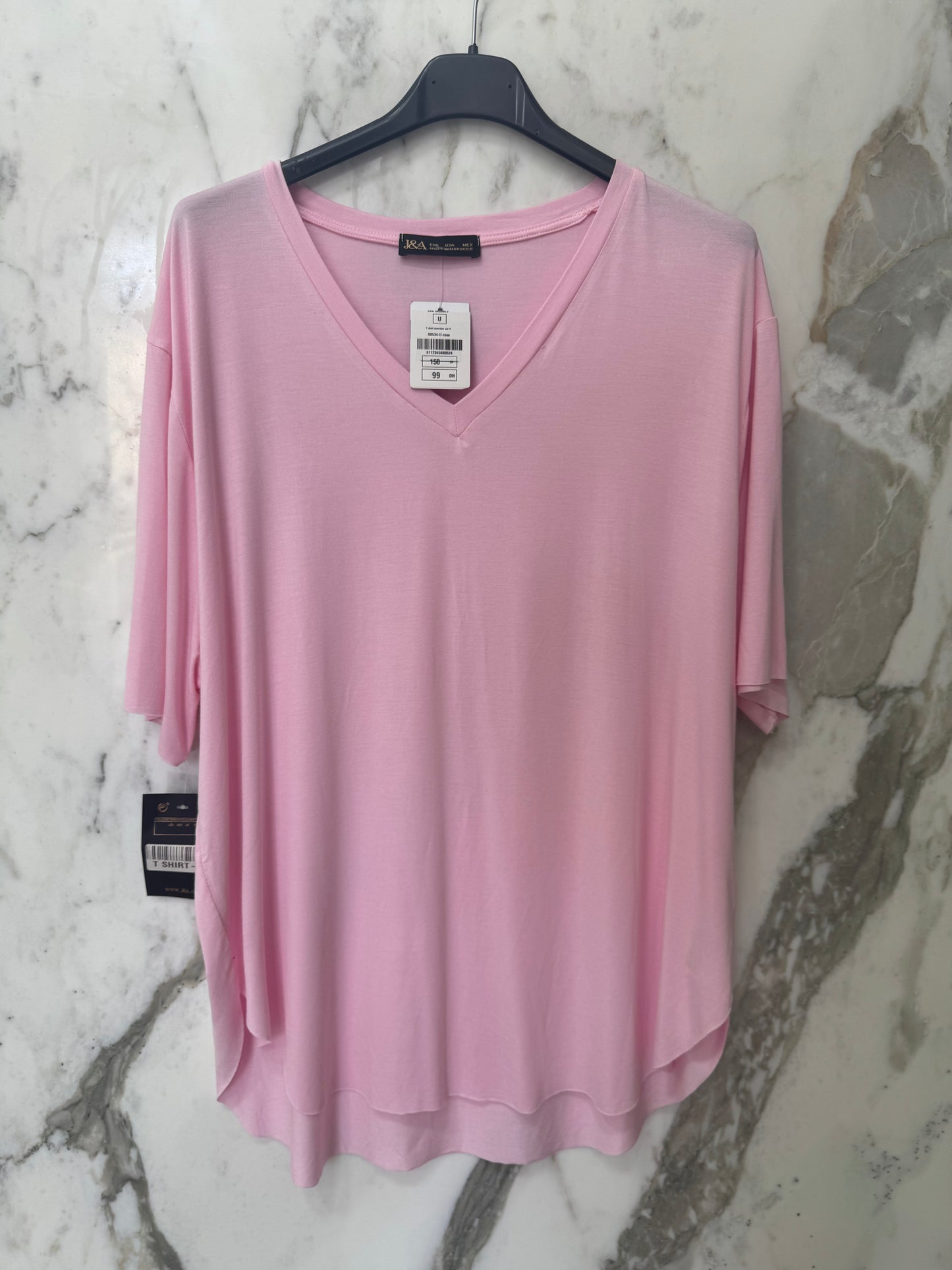 t-shirt oversize col v