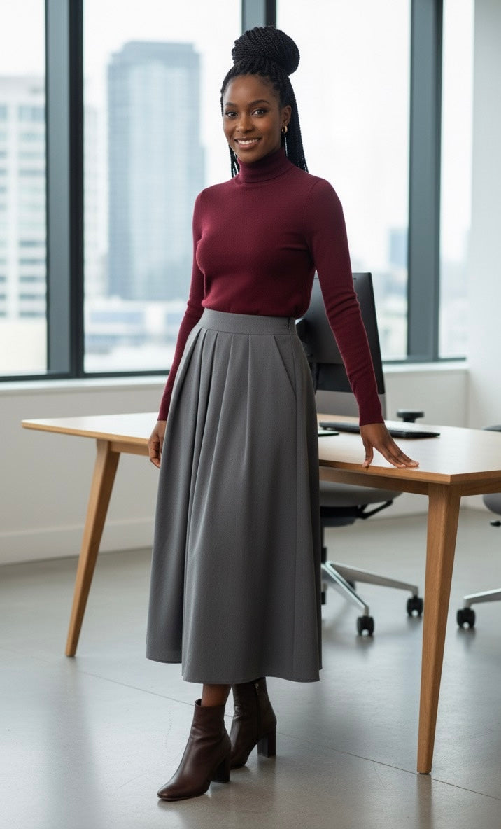 Jupe longue évasée