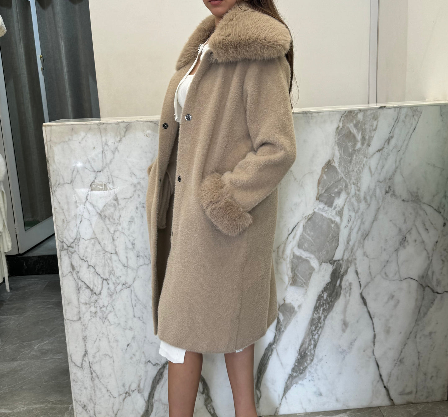 Manteau amel fourrure