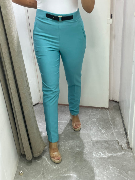 pantalon slim poches bleu