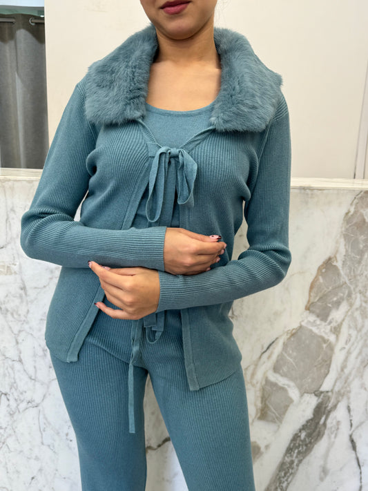 Ensemble 3 pieces fourrure