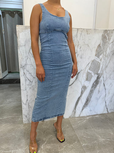robe jean bleu clair