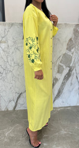 kimono robe jaune