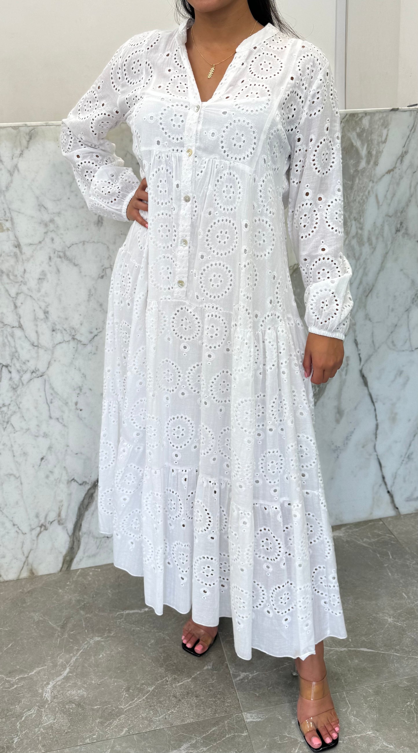 robe+sous robe blanc