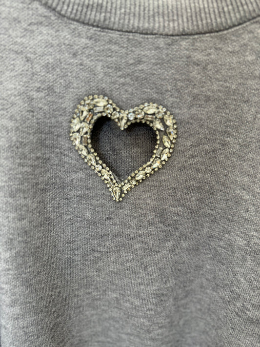 Pull coeur strass