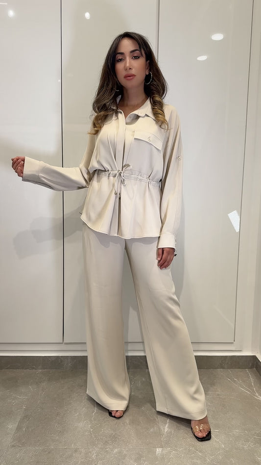 ensemble fluide cordon beige