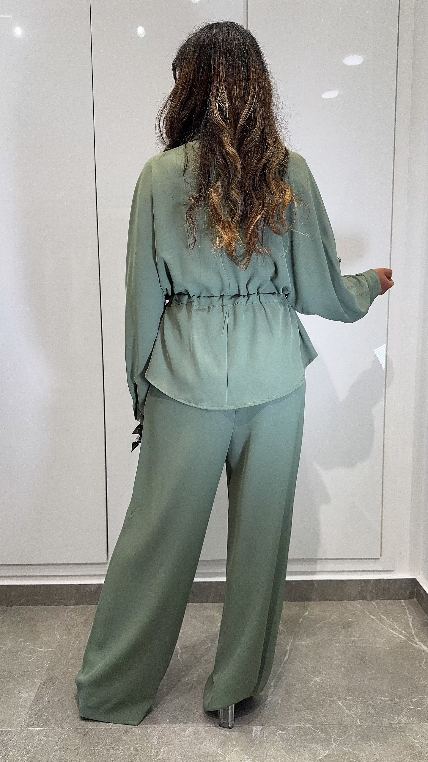 Ensemble fluide cordon kaki