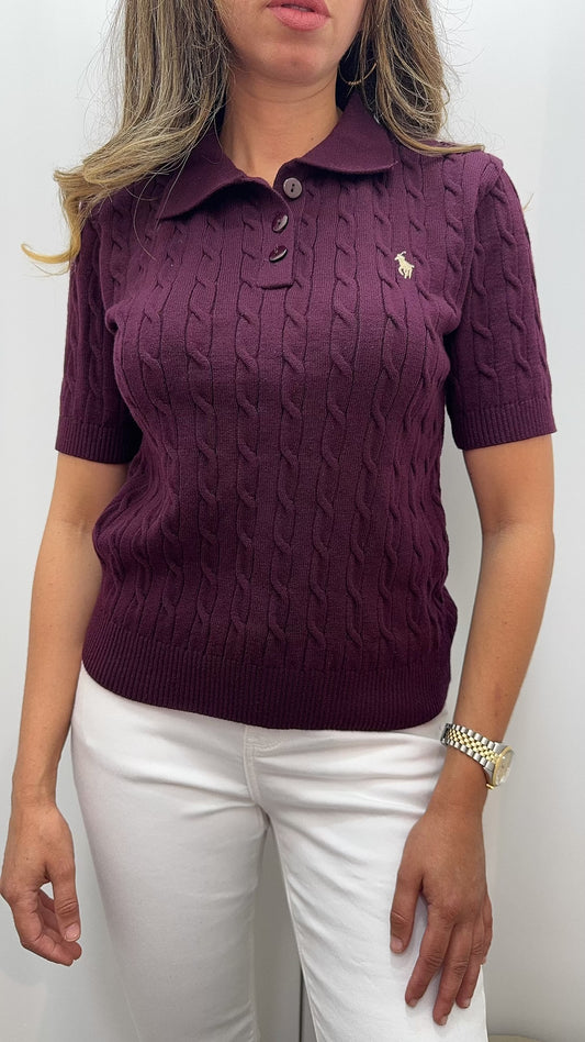polo torsade bordeau