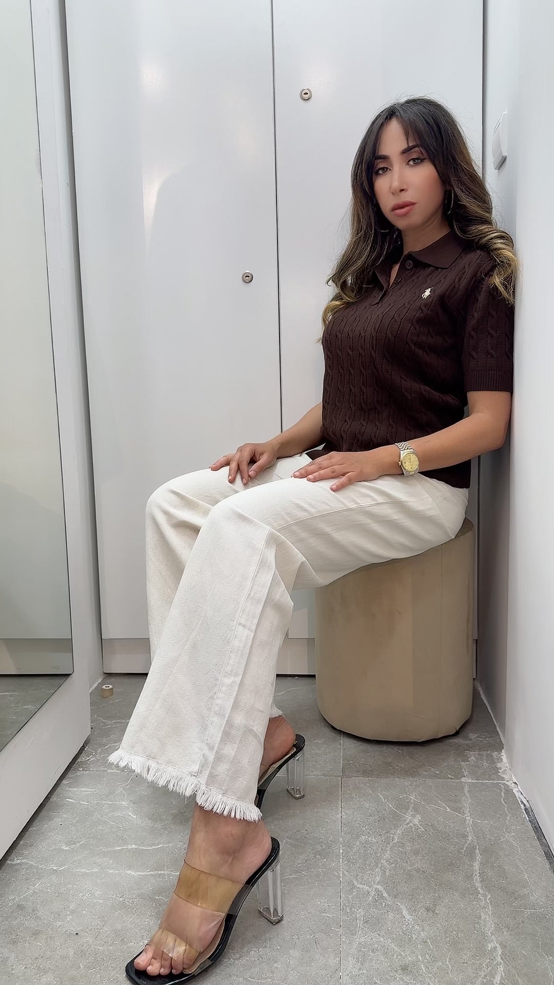 polo torsade bordeau