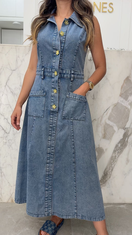 robe jean son manche