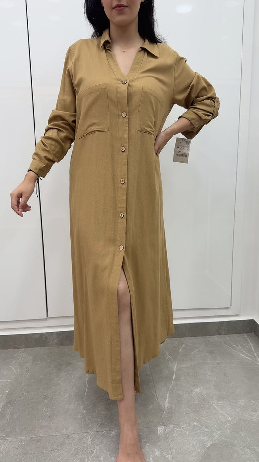 robe chemise lin