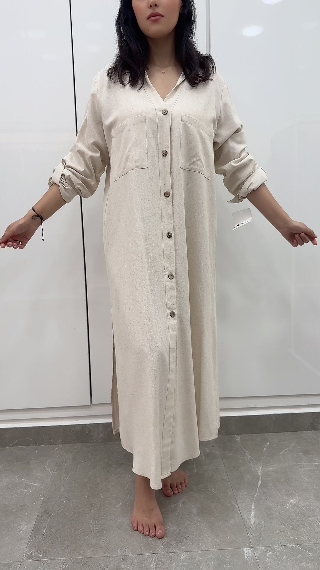 robe chemise lin