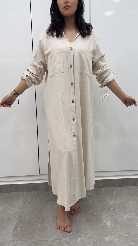 robe chemise lin