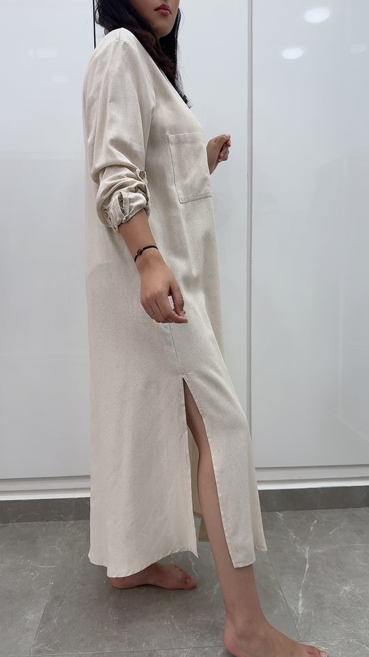 robe chemise lin
