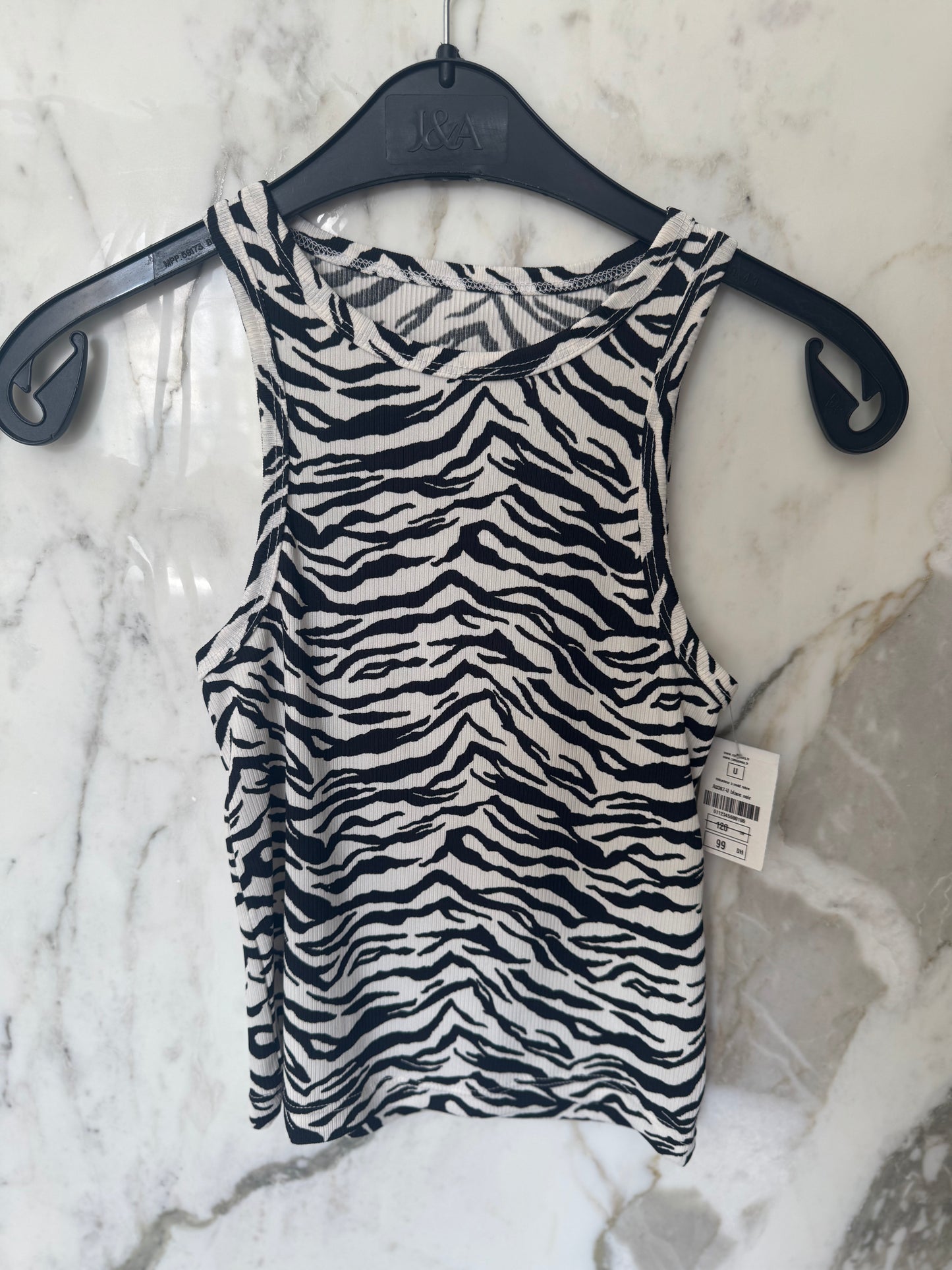 débardeur à motif zébre