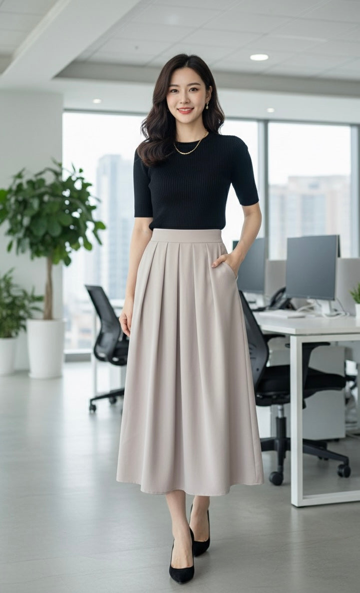 Jupe longue évasée