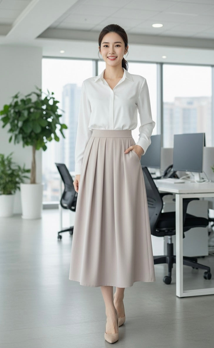 Jupe longue évasée