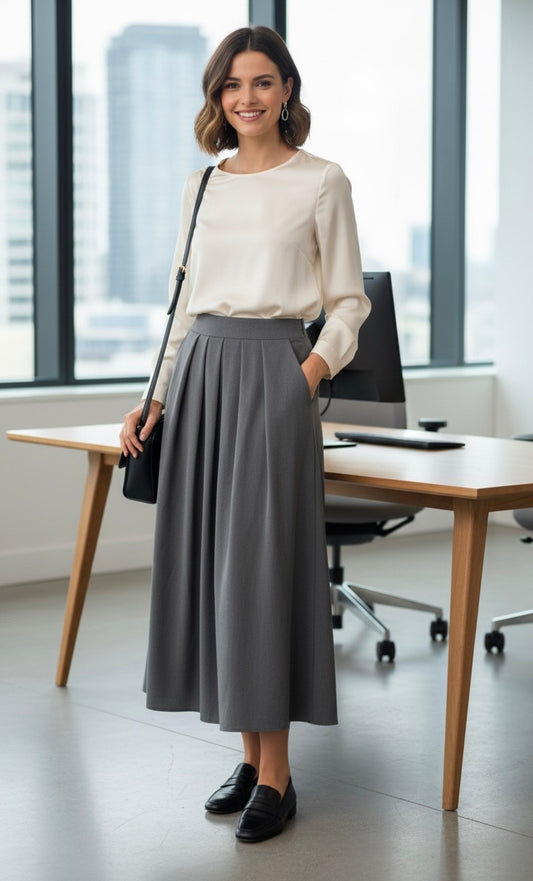 Jupe longue évasée