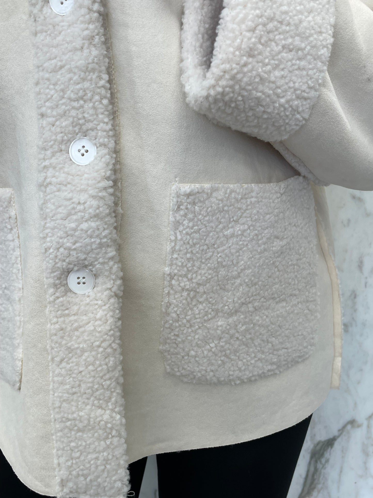 Veste suédine fourrée