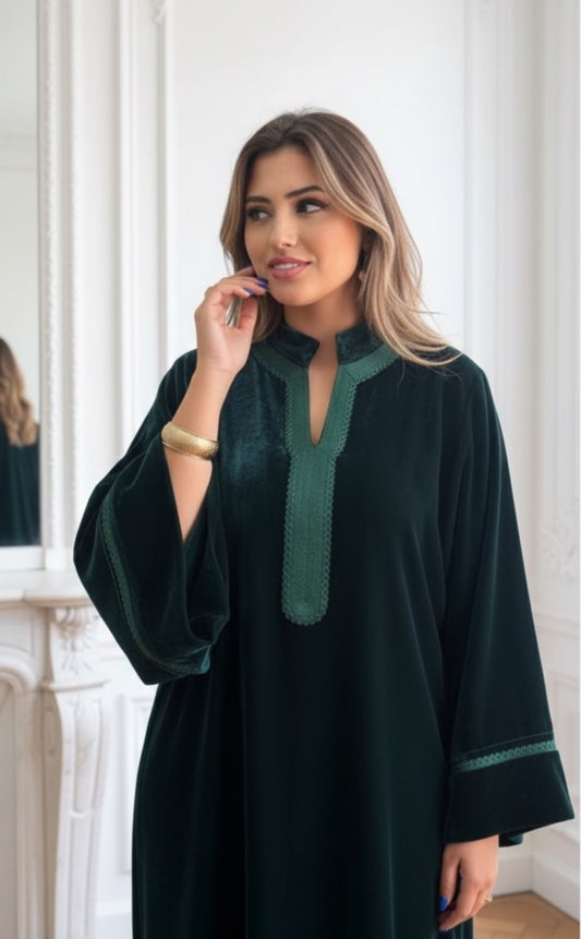 Gandoura col officier velours