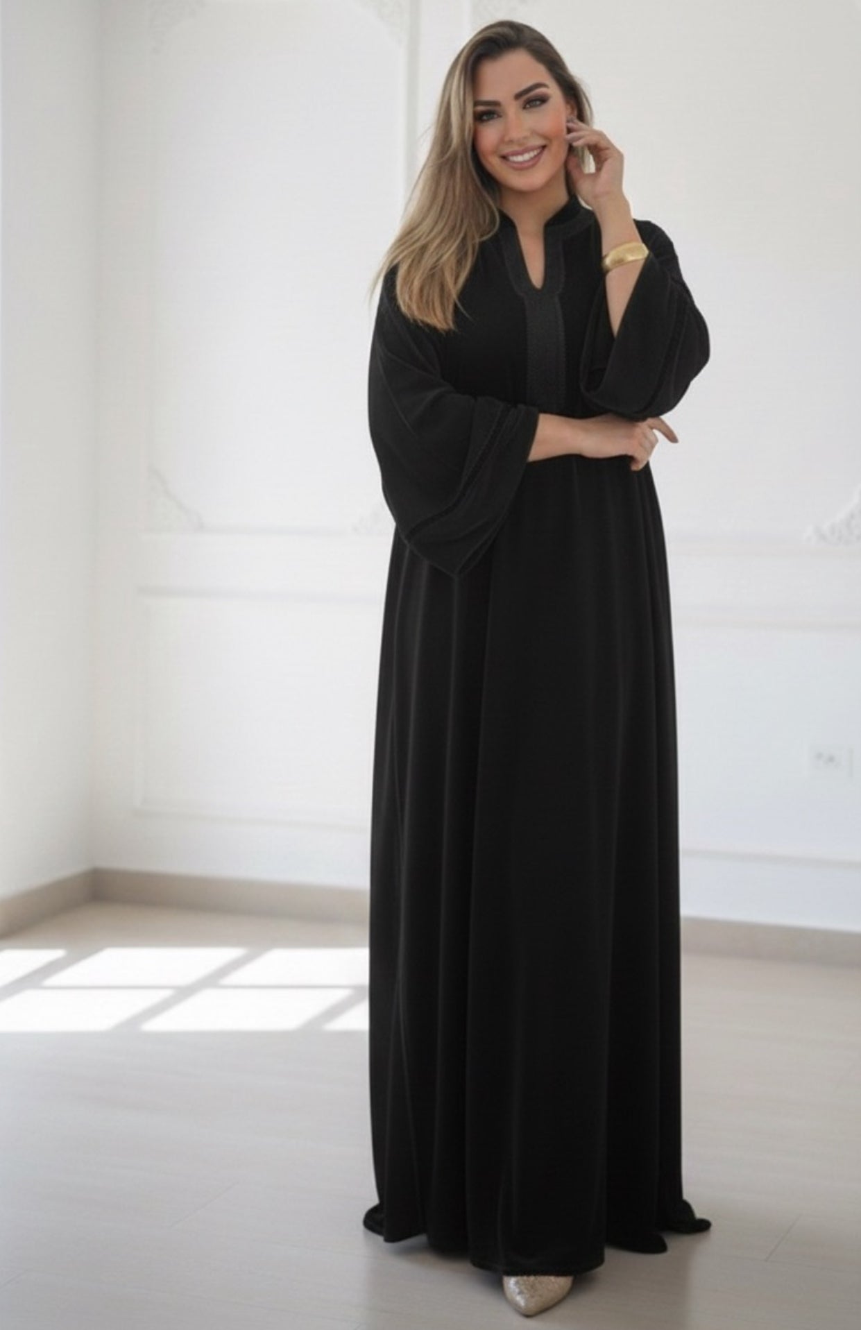 Gandoura col officier velours