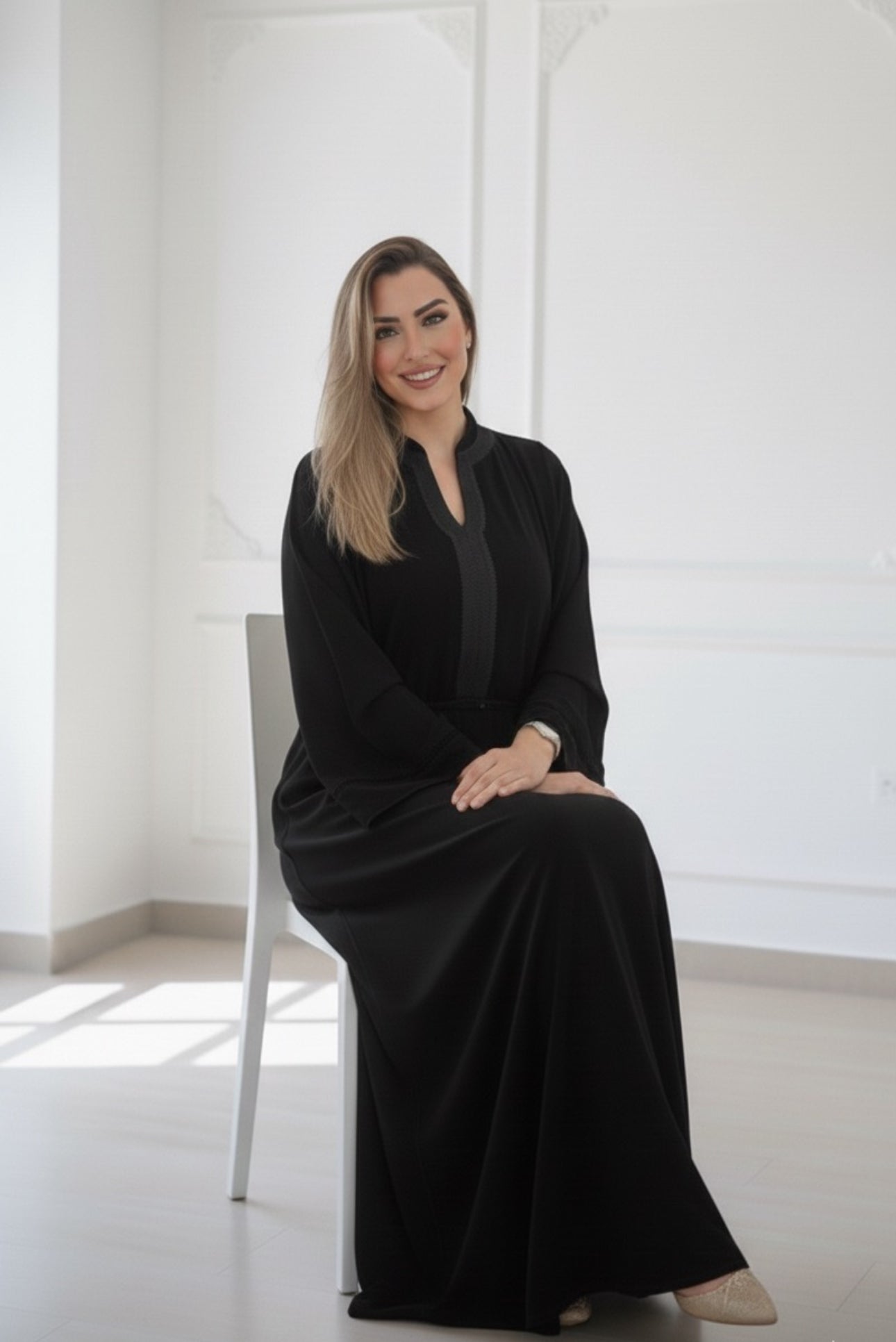 Gandoura col officier velours