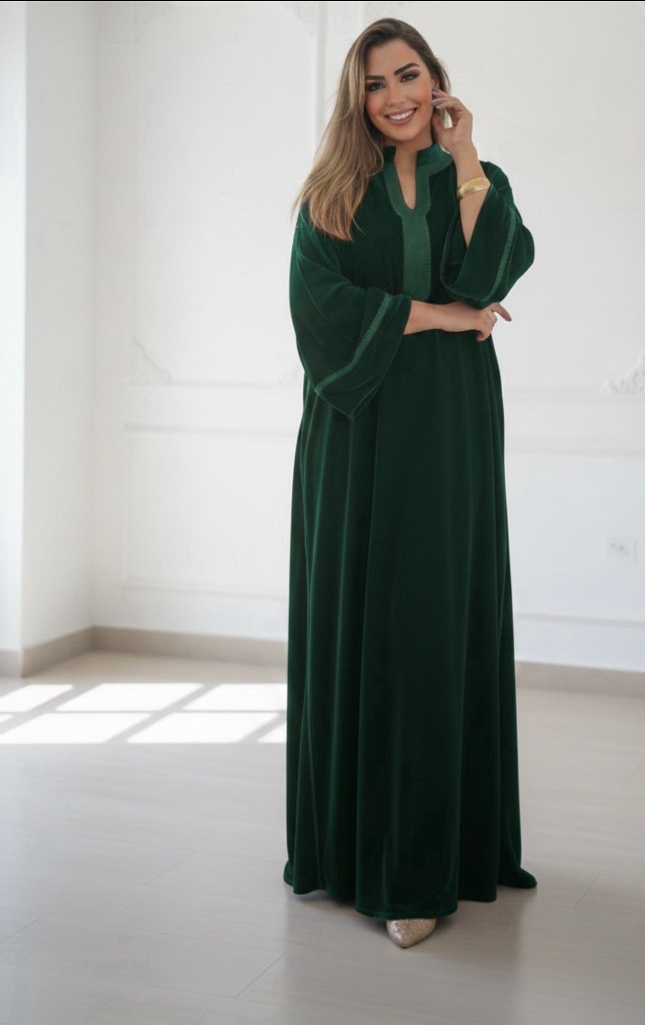 Gandoura col officier velours