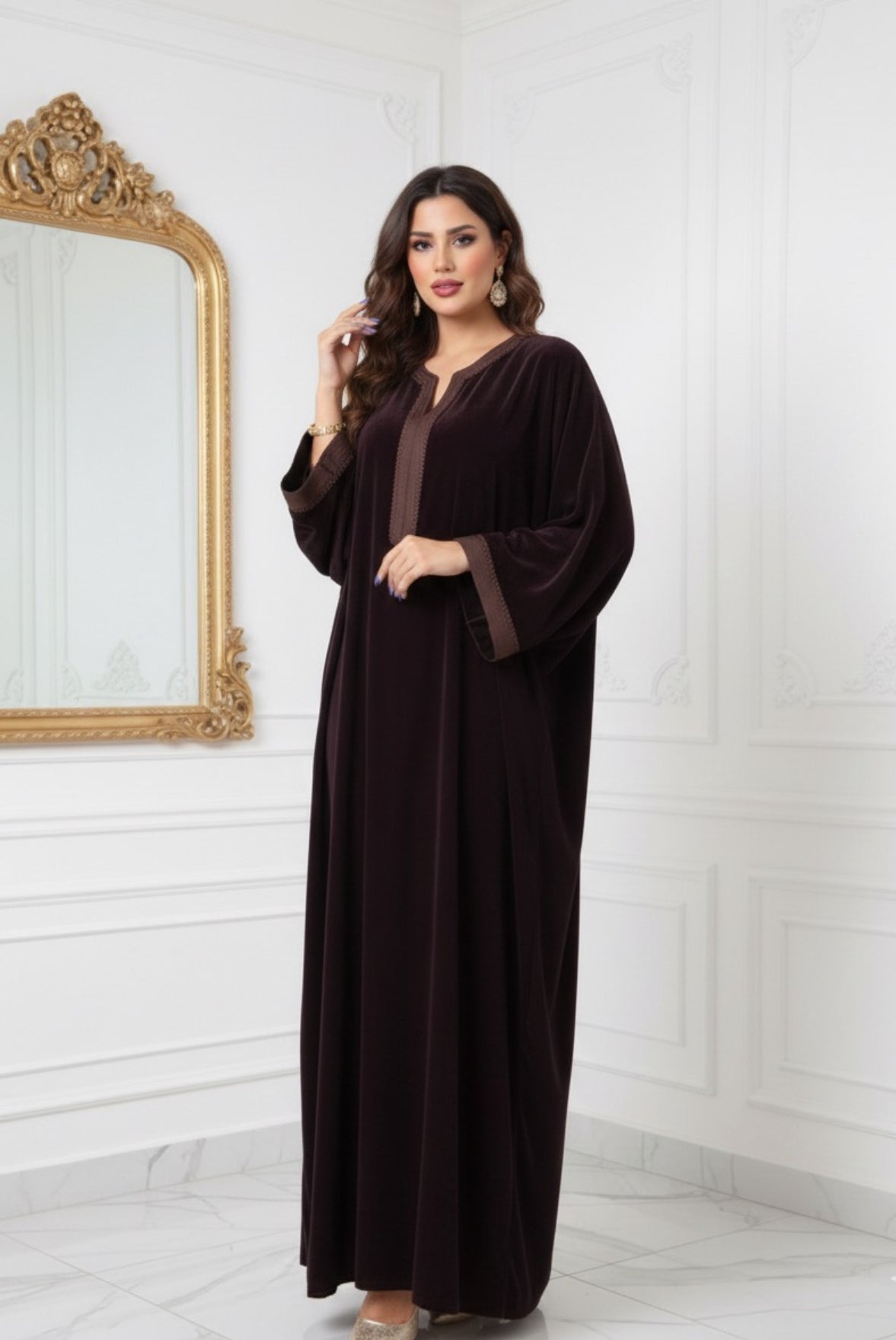 Gandoura col officier velours