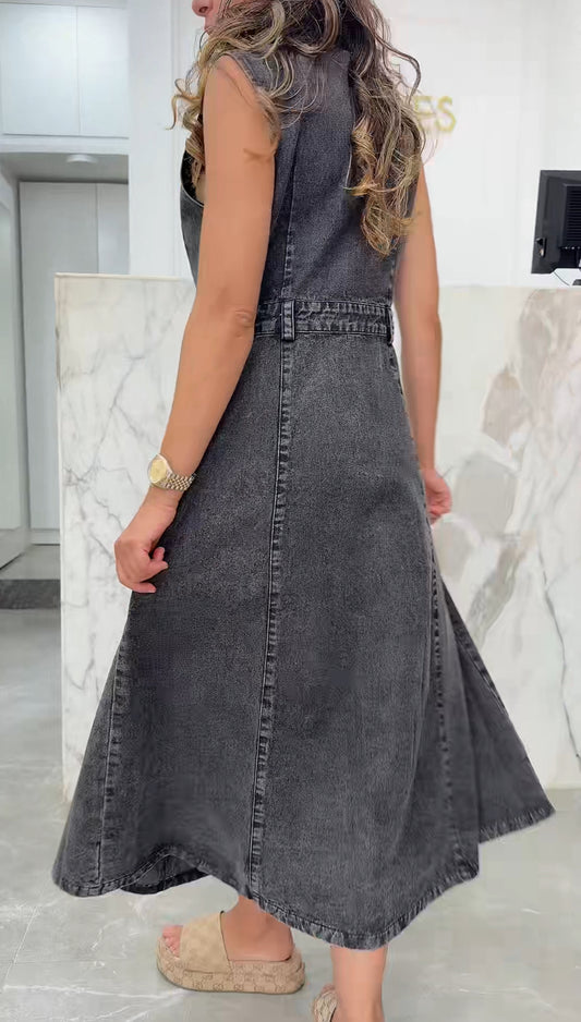 robe jean botton doréé