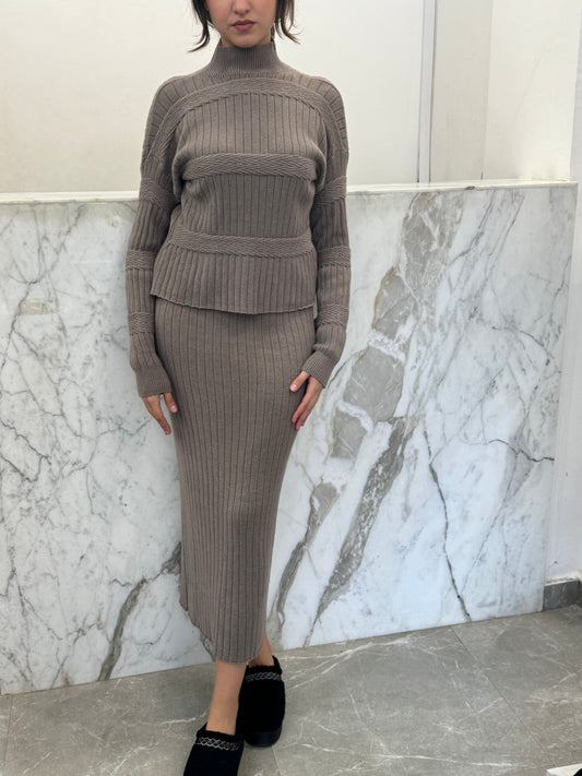 ensemble jupe gris