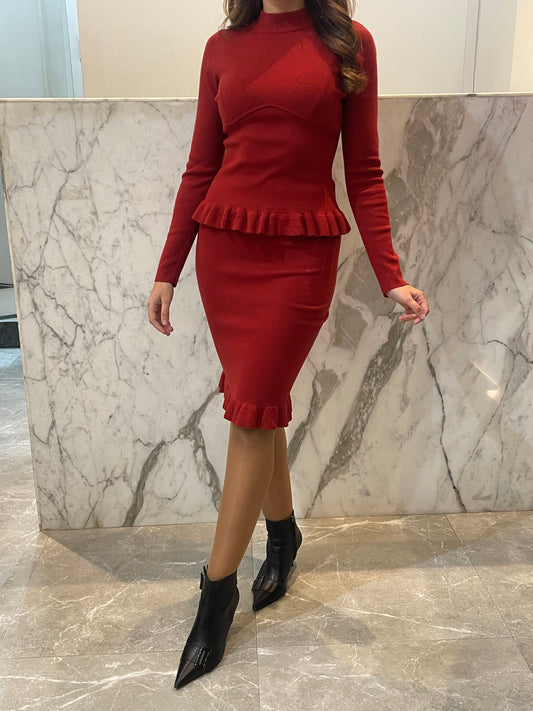ensemble gray orange