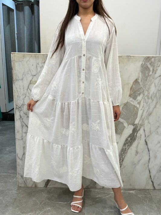 Robe blanc lin